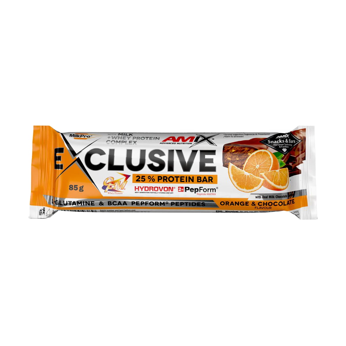 Протеїновий батончик Amix Nutrition Exclusive 25% Protein Bar Апельсин та шоколад, 85 г