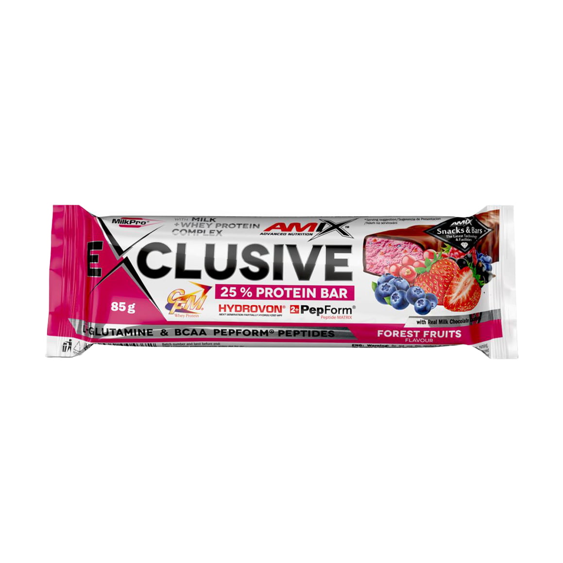 Протеїновий батончик Amix Nutrition Exclusive 25% Protein Bar Лісові фрукти, 85 г